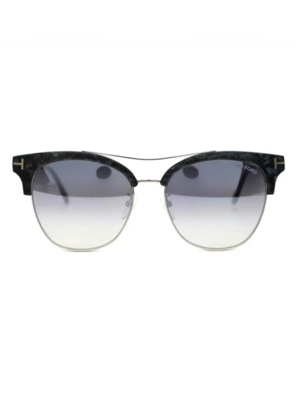 TOM FORD GREY HAVANA/SILVER MIRRORED GRADIENT SUNGLASSES TF549-K